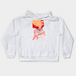 Weird Hair Girl Kids Hoodie